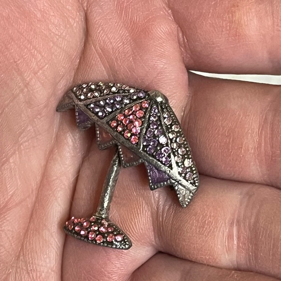 Vintage Umbrella Brooch - Picture 8 of 10